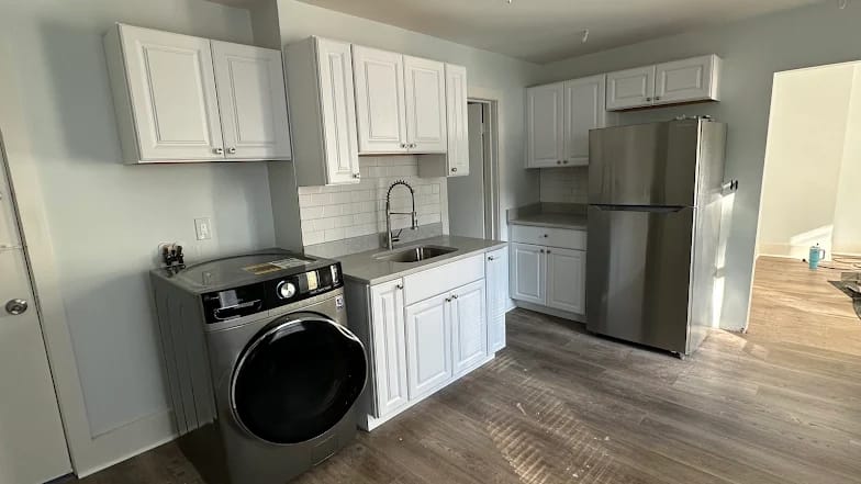 Kitchen with White Cabinets